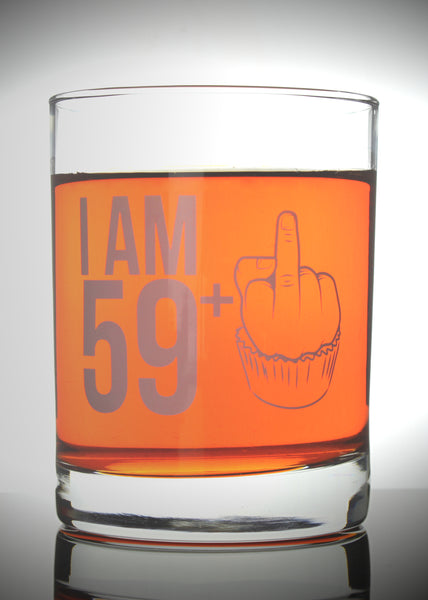 Funny Birthday Rocks Glass - Age + 1 Happy Birthday Cupcake!