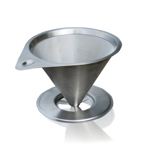 Pour Over Stainless Steel Coffee Filter With Base - Paperless & Reusable