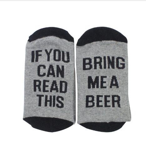 Beer Lover Socks - If you can read this bring me a beer - Great Gift!