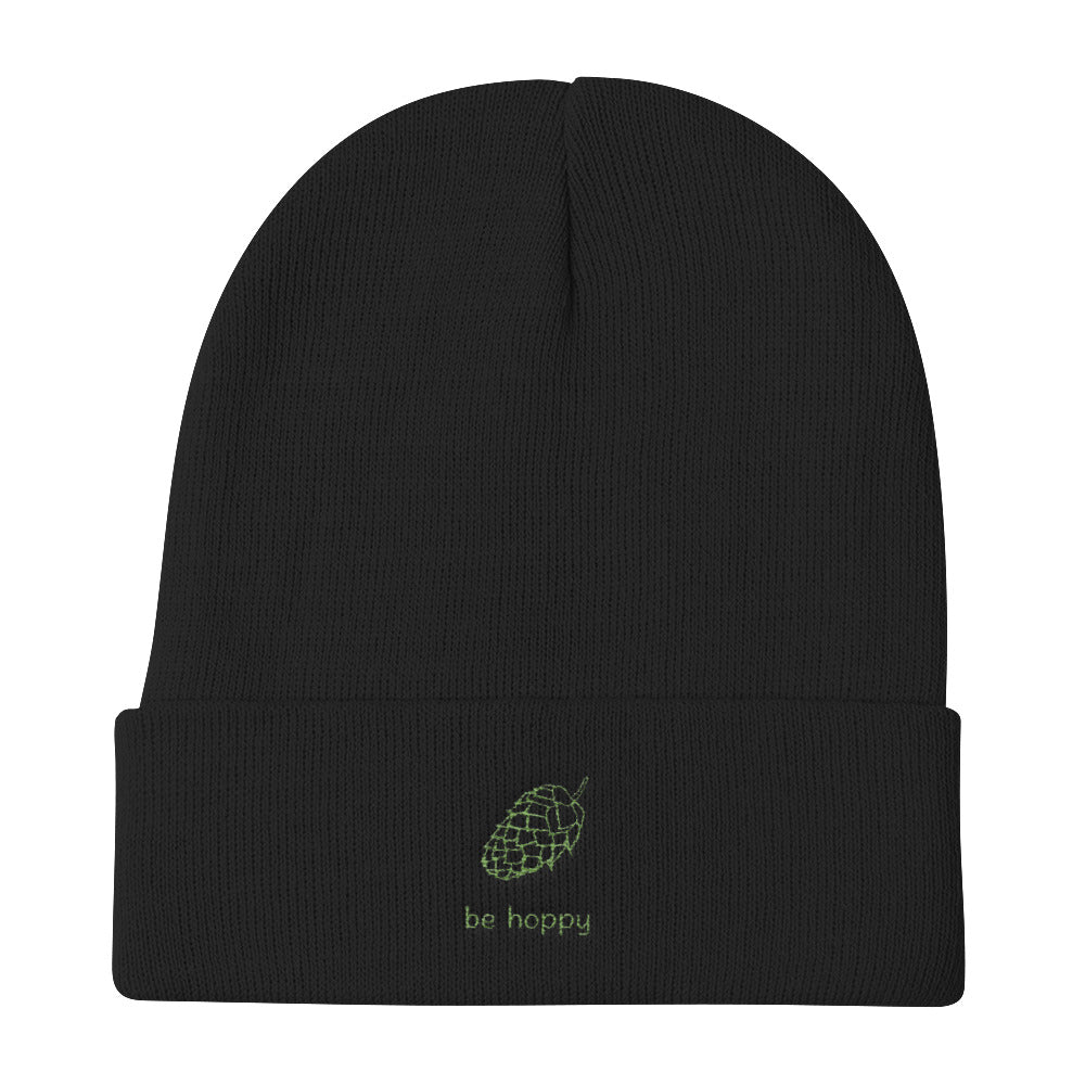 Be Hoppy Embroidered Knit Beanie